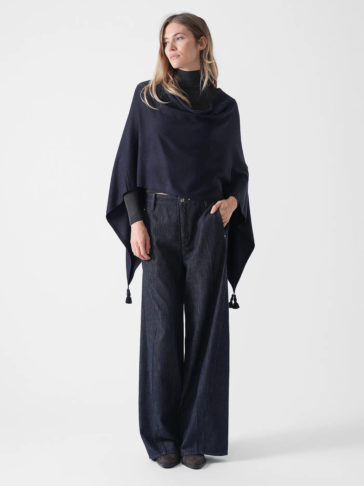 COMMA | Cape - Poncho | dunkelblau